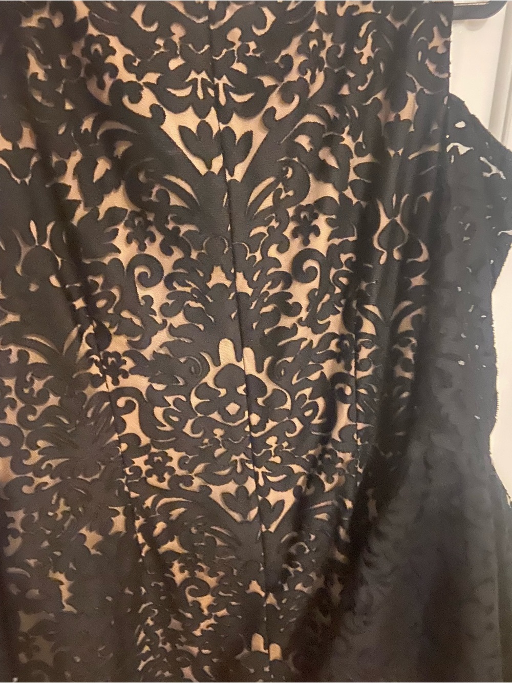 18W Dress Belle Sleeves Lace Overlay Cold-Shoulder Sheath Dress - Picture 5 of 8